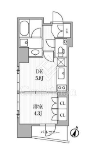 ディームス大手町ノース　603号室　間取り