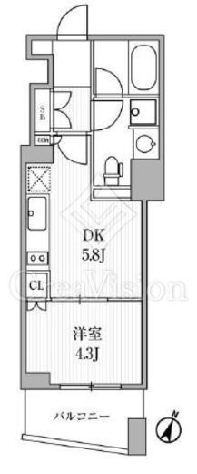 ディームス大手町ノース　804号室　間取り
