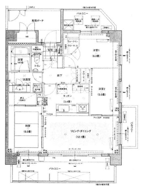 ミオカステーロ大井町　5F号室　間取り