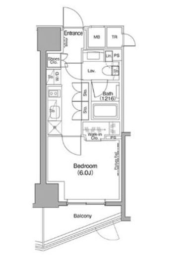 ザ・パークハビオ神楽坂　101号室　間取り