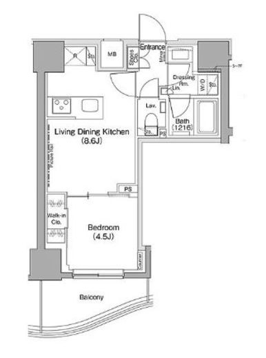 ザ・パークハビオ神楽坂　302号室　間取り