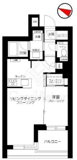クレヴィア日本橋浜町公園　402号室　間取り