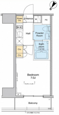 プラウドフラット戸越銀座　906号室　間取り