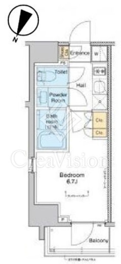 プラウドフラット戸越銀座　1107号室　間取り