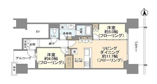 グランドメゾン品川シーサイドの杜　1427号室　間取り