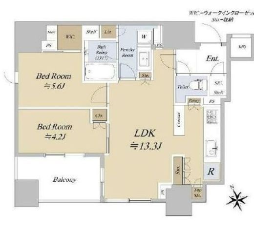 リビオレゾン新橋nex　401号室　間取り