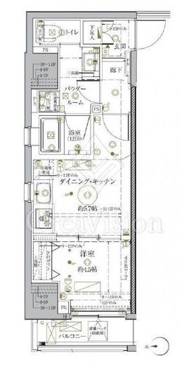 クレイシア秋葉原ラグゼスウィート　1101号室　間取り