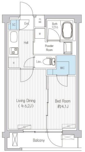 さくらクレール代々木公園　504号室　間取り