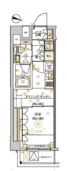 ドムス・スタイル武蔵小山　205号室　間取り