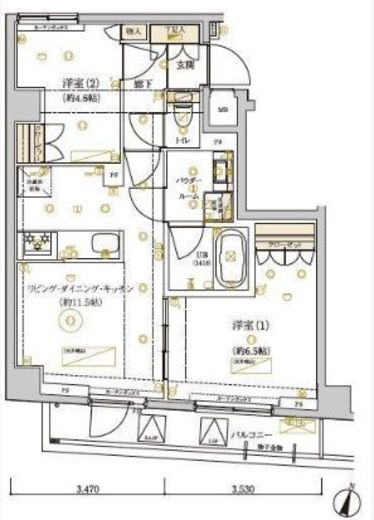 ドムススタイル武蔵小山　201号室　間取り