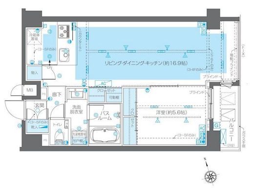 ZOOM広尾　304号室　間取り