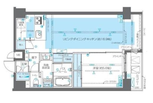 ZOOM広尾　601号室　間取り