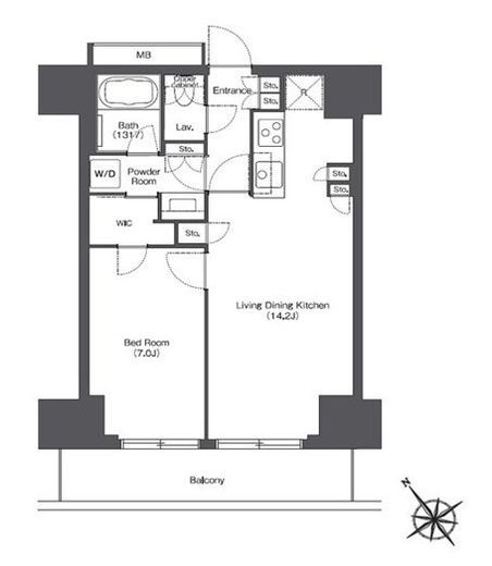 東京ポートシティ竹芝レジデンスタワー　1205号室　間取り