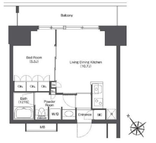 東京ポートシティ竹芝レジデンスタワー　1311号室　間取り