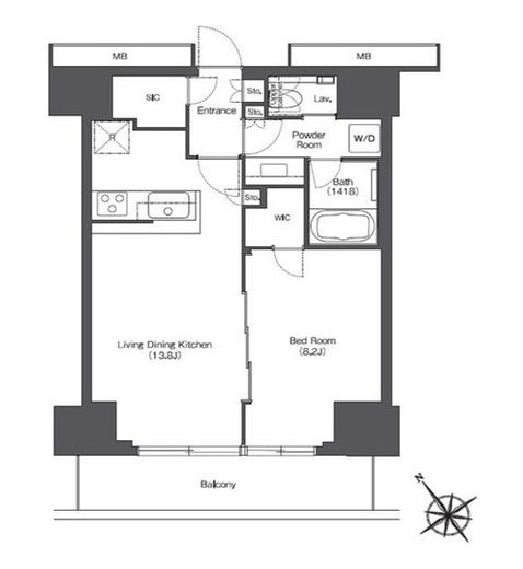東京ポートシティ竹芝レジデンスタワー　1604号室　間取り