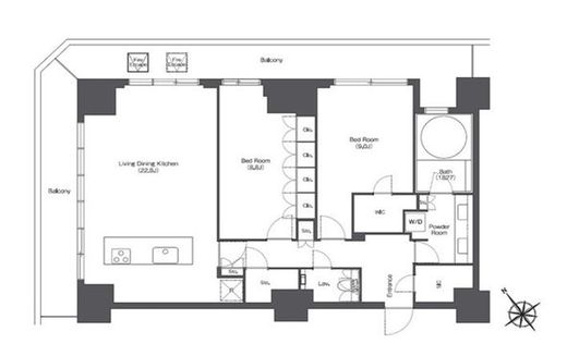 東京ポートシティ竹芝レジデンスタワー　1807号室　間取り
