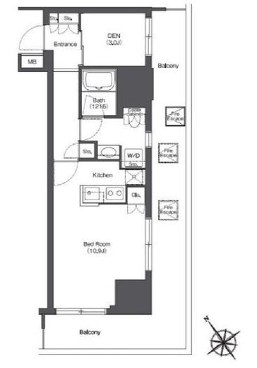 東京ポートシティ竹芝レジデンスタワー　204号室　間取り
