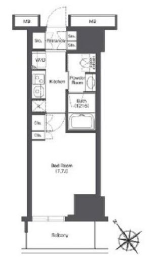 東京ポートシティ竹芝レジデンスタワー　413号室　間取り