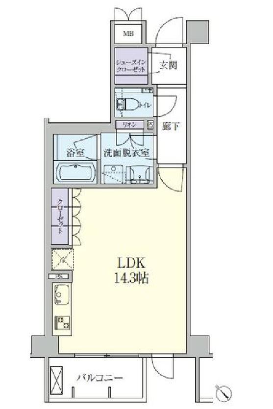 代々木の杜　緑邸　105号室　間取り