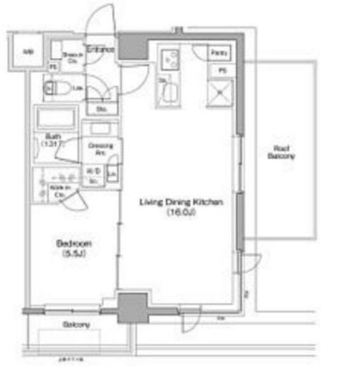 ザ・パークハビオ西大井　704号室　間取り