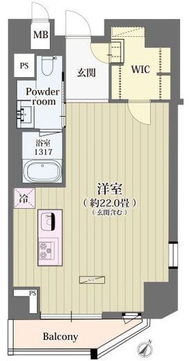 シュトラーレ神山町　1301号室　間取り