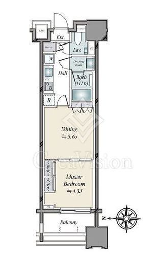 パークコート南麻布　906号室　間取り