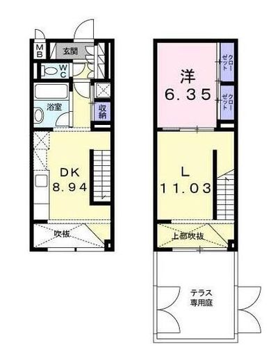 シュトラーレ四番町　103号室　間取り