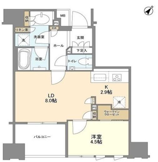 パークホームズ日本橋人形町二丁目　403号室　間取り