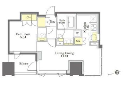 びゅうリエットグラン新宿戸山　707号室　間取り