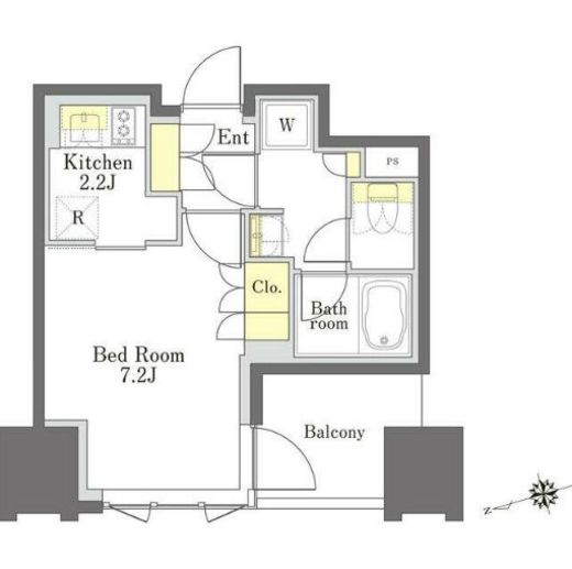 びゅうリエットグラン新宿戸山　812号室　間取り