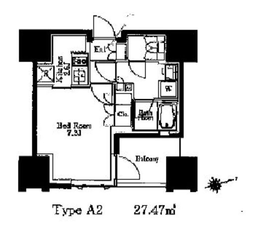 びゅうリエットグラン新宿戸山　902号室　間取り