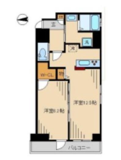 ベルティーセ新宿　602号室　間取り
