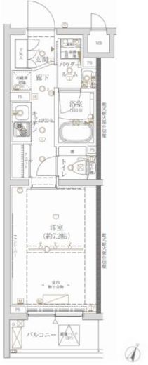 クレイシア新宿ノース　309号室　間取り