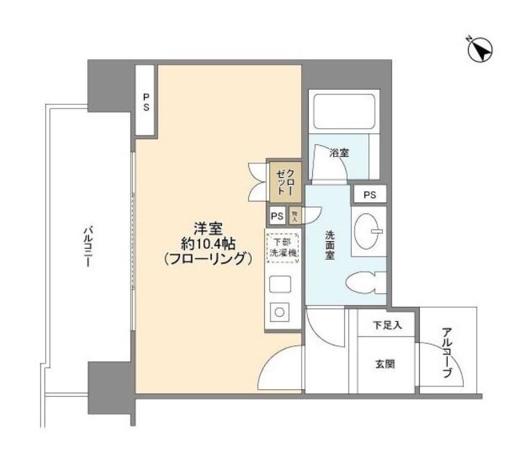 ファミールグラン銀座4丁目オーセンティア　10F号室　間取り