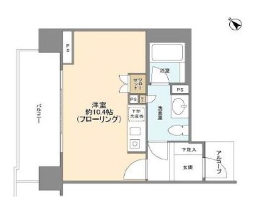 ファミールグラン銀座4丁目オーセンティア　1005号室　間取り