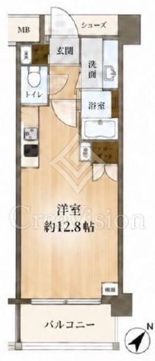 ファミールグラン銀座4丁目オーセンティア　603号室　間取り