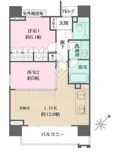 ファミールグラン銀座4丁目オーセンティア　1001号室　間取り