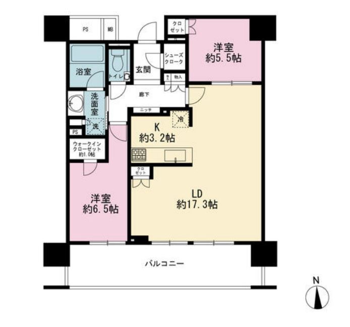 ウエリス新宿早稲田の森　705号室　間取り