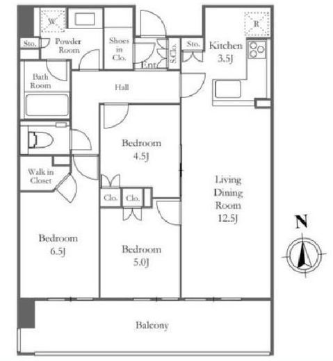 ウエリス新宿早稲田の森　8F3号室　間取り