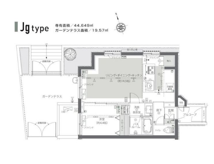 ZOOM新宿夏目坂　101号室　間取り