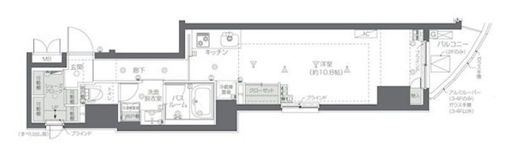ZOOM新宿夏目坂　301号室　間取り