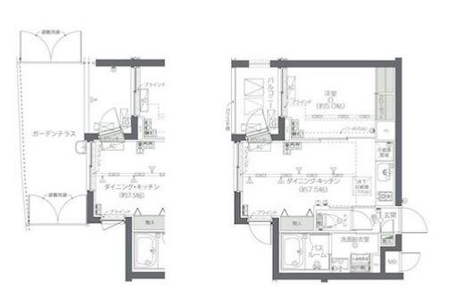 ZOOM新宿夏目坂　407号室　間取り