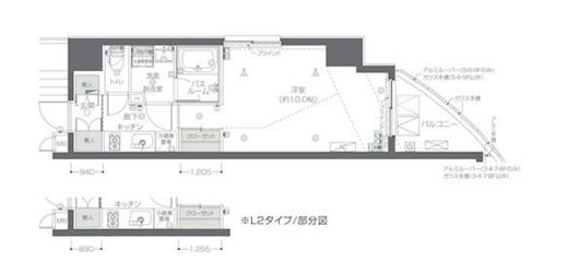ZOOM新宿夏目坂　904号室　間取り