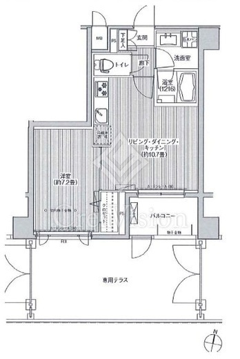 アンソレイエ飯田橋　103号室　間取り