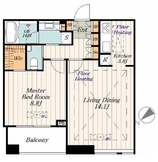 Dマークス西新宿タワー　2207号室　間取り