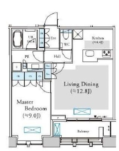 Dマークス西新宿タワー　2303号室　間取り