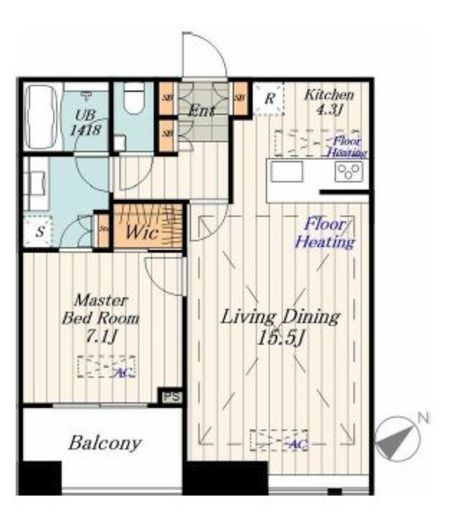 Dマークス西新宿タワー　2312号室　間取り