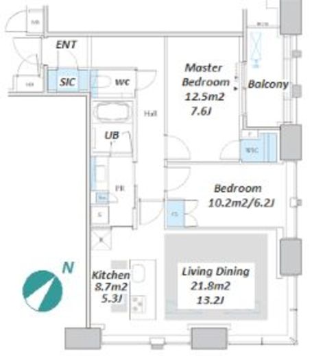 Dマークス西新宿タワー　2608号室　間取り
