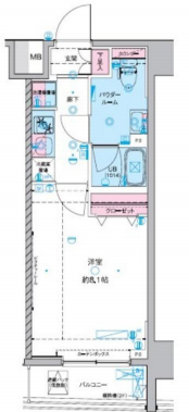 ジェノヴィア東神田グリーンヴェール　1206号室　間取り
