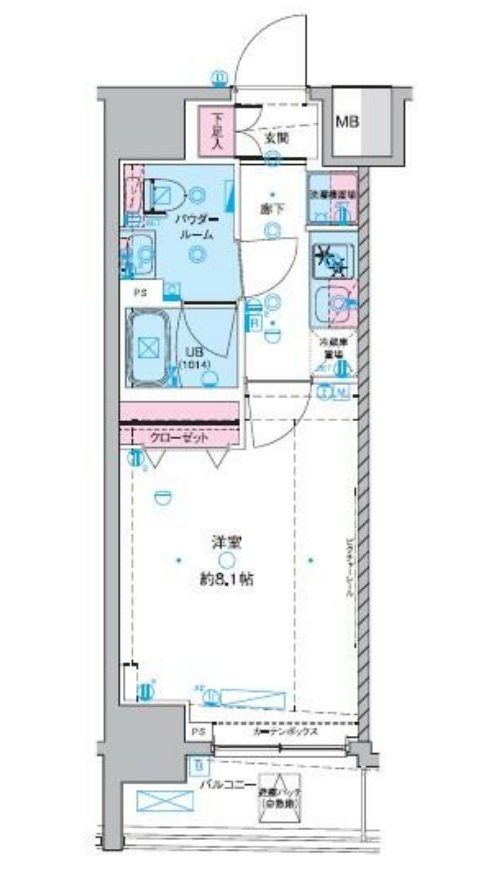 ジェノヴィア東神田グリーンヴェール　1205号室　間取り